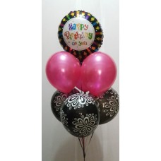 7in1 helium balloon bouquet with HB foil balloon